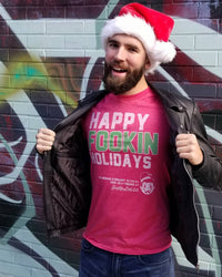 HAPPY FOOKIN HOLIDAYS - HEATHER RED